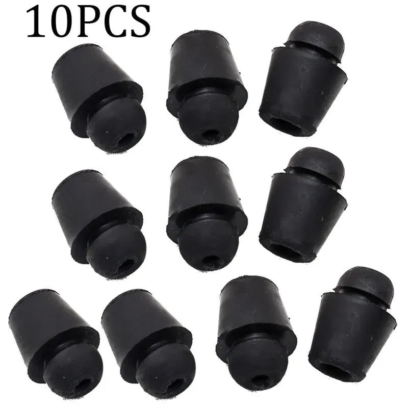 10 black rubber automobile buckle clips for machine cover and trunk shock absorption applications