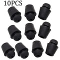 10 black rubber automobile buckle clips for machine cover and trunk shock absorption applications