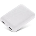 Black or white ultra-thin 10000mAh power bank with multi USB ports