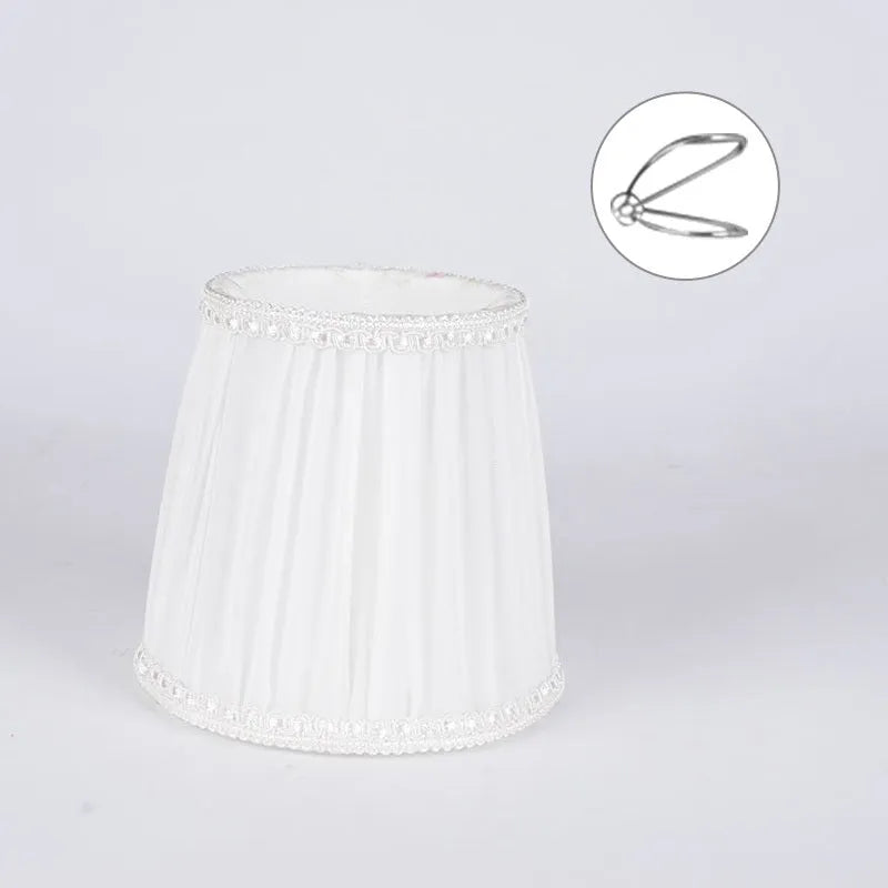 Fabric crystal wall lamp lampshade in six colour options measuring 80x130x120mm