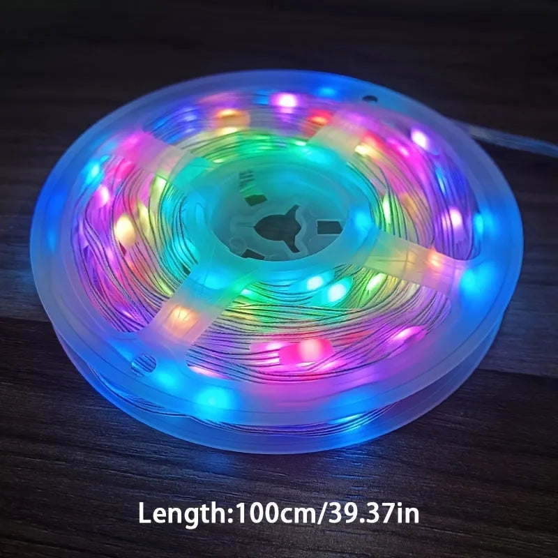 10-metre multi-colour LED light string with 100 bulbs for outdoor festival and party decoration