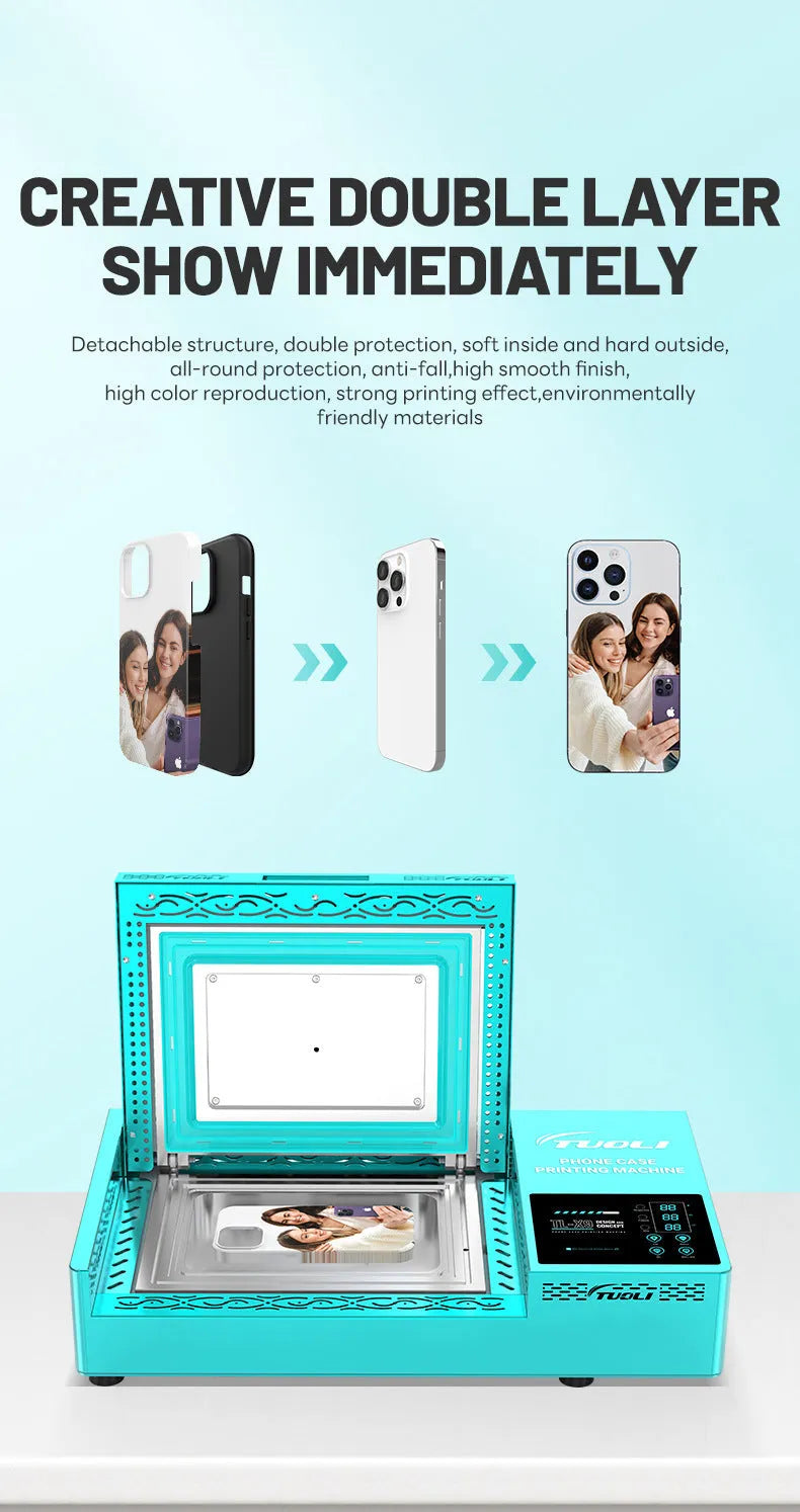 Metal phone case heat transfer printing machine for mobile phone shell decoration