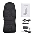 Black electric cervical massager with wireless remote control showing three speed settings and Bluetooth connectivity