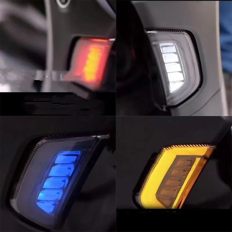 Modified LED turn signal light for NMAX155 2020-2023 in blue yellow plastic body