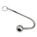 Silver stainless steel electric shock couple toy with 25mm, 30mm, and 35mm round heads and 100g single hook