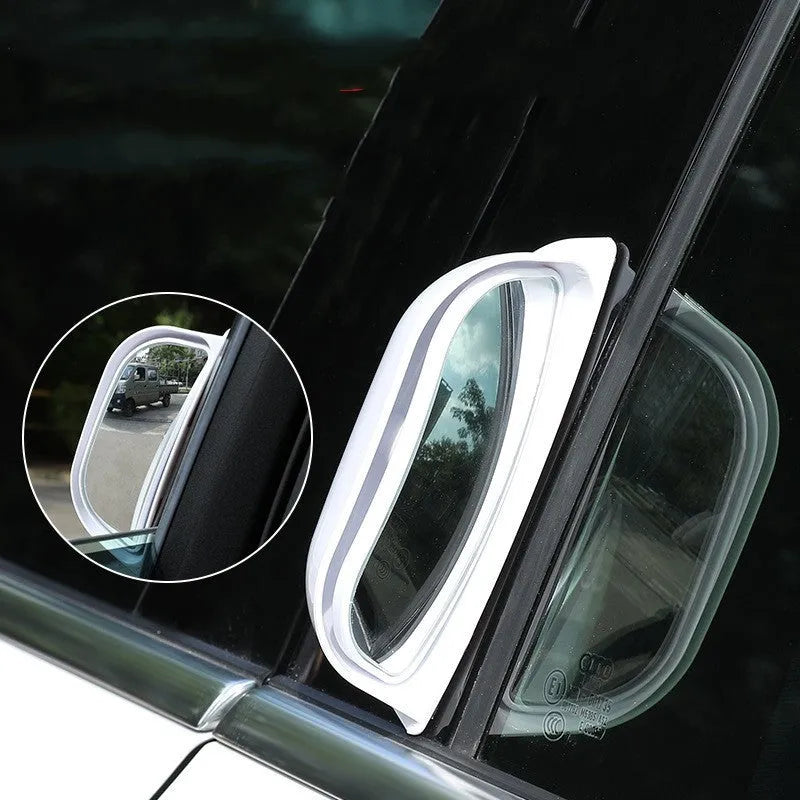 Universal two-row wide angle car rearview mirror with ABS plastic housing