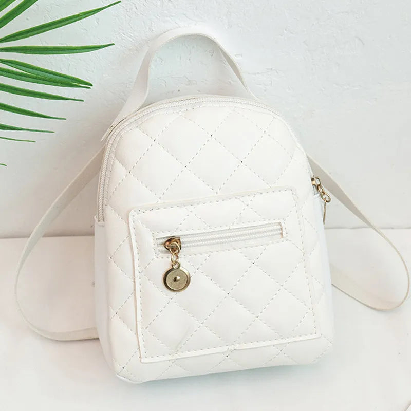 Girls' embroidered hard shell backpack in Korean style with square shape and sandwich pocket