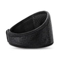 Black self-heating magnetic neck guard with adjustable shoulder strap for neck support