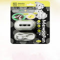 Pet Luminous Collar with small hanging lamp ring lit up, shown in one of four colour options.