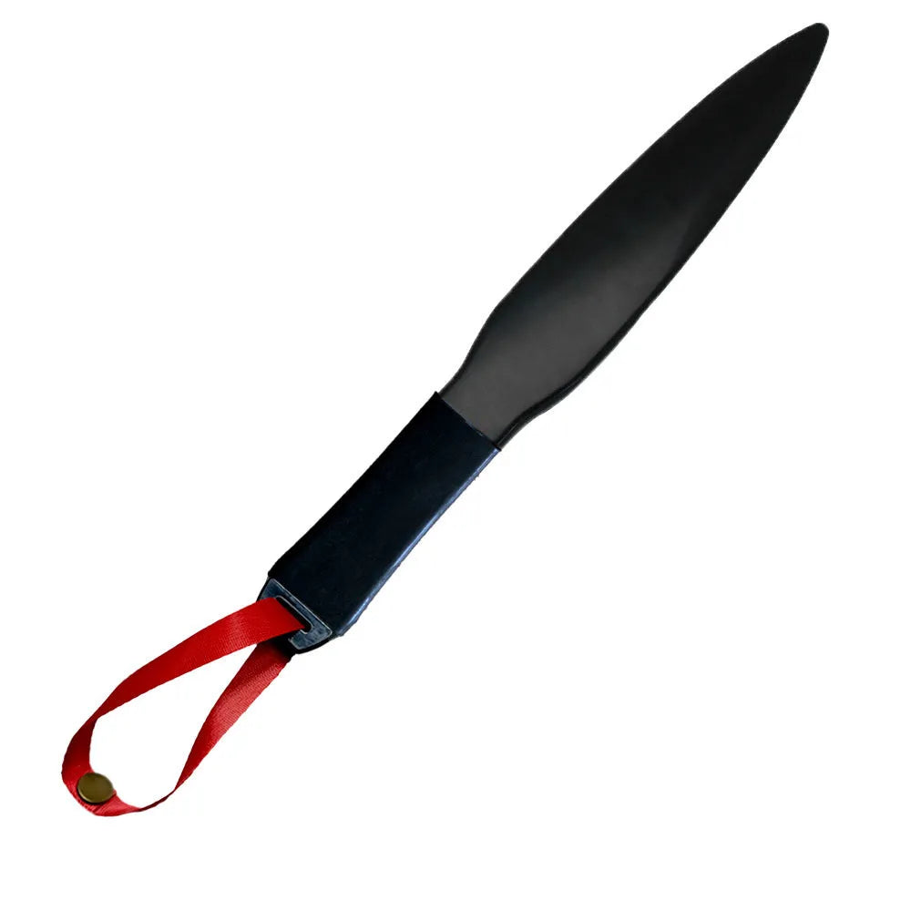 Blue handled nylon dog bite training stick on a white background, 35cm in length.