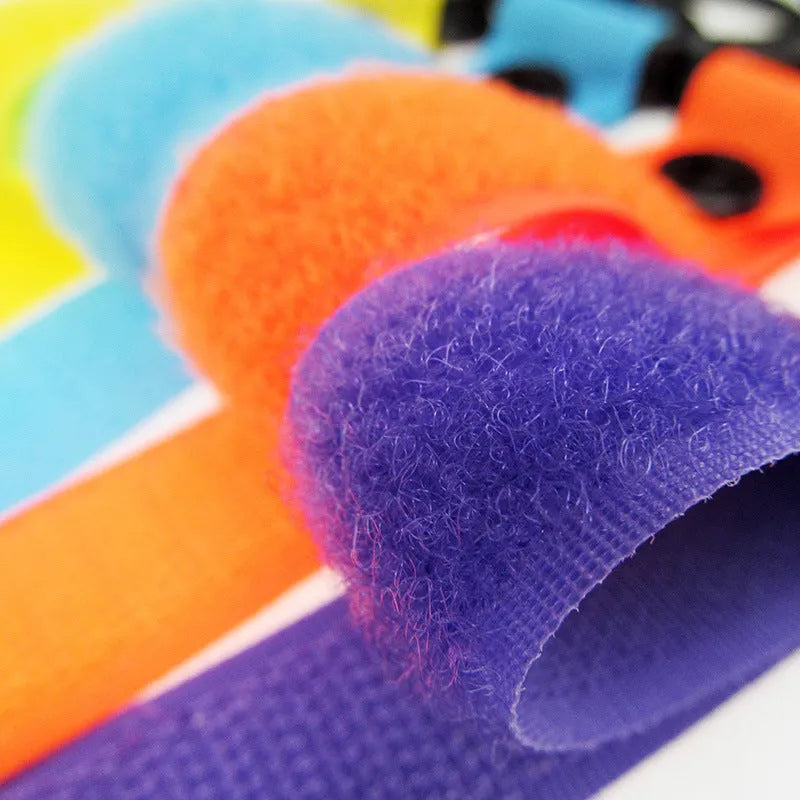 Nylon luggage Velcro hook in multiple colour options with adhesive backing for attaching to travel bags