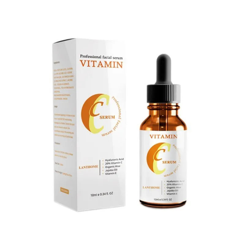 10ml bottle of vitamin C and hyaluronic acid facial serum for skin brightening