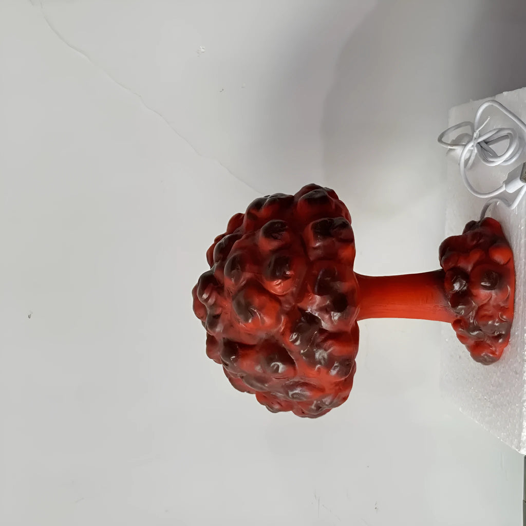 Modern atomic bomb mushroom cloud shaped table lamp with USB power cable.
