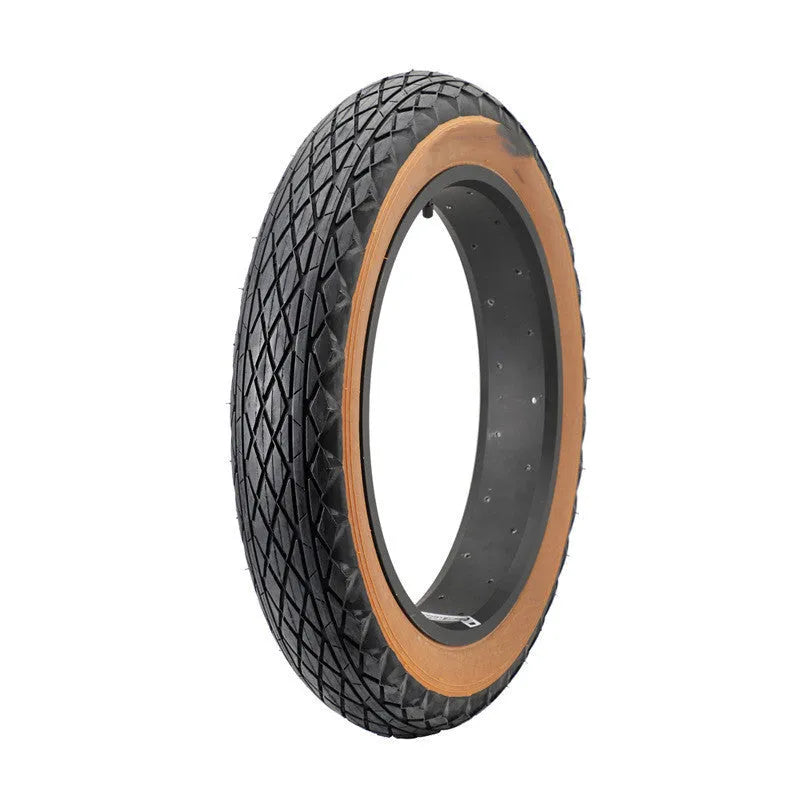 Brown 20x4.0 inch rubber tyre for snowmobiles and electric beach cars