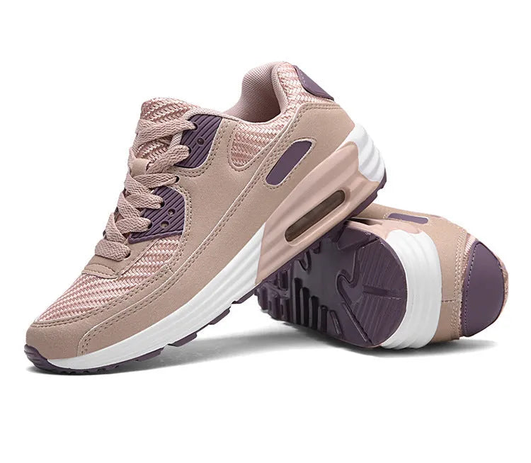 Women's casual shoes with 3.5cm heel, US 5.5-8.5, CN 35-40, in beige orange, grey or pink purple