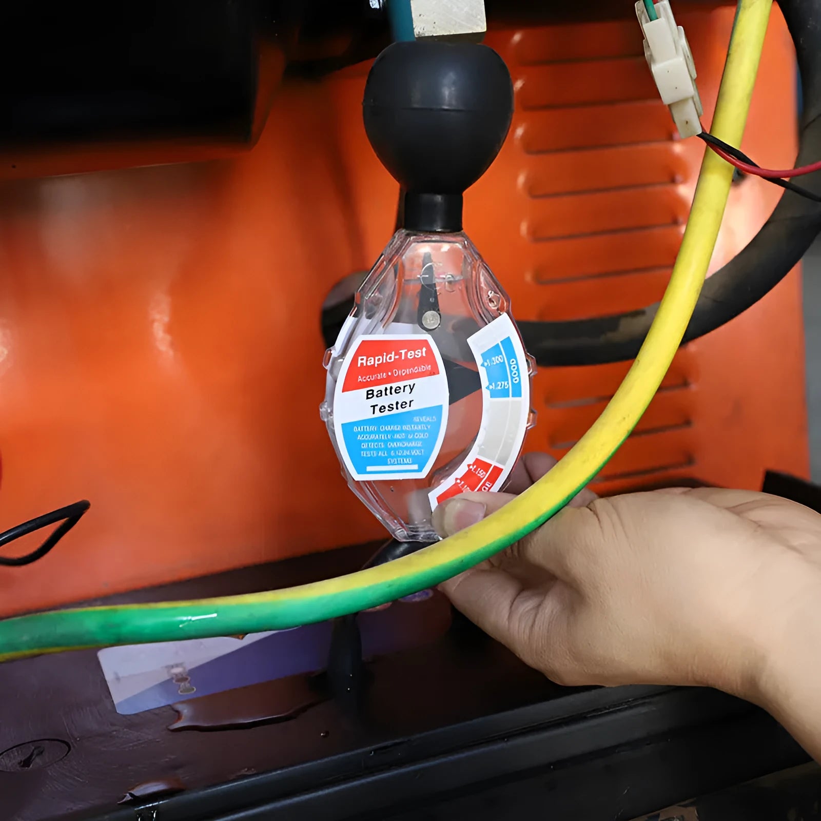 Suction electrolyte hydrometer densitometer instrument for battery fluid testing with ABS plastic construction