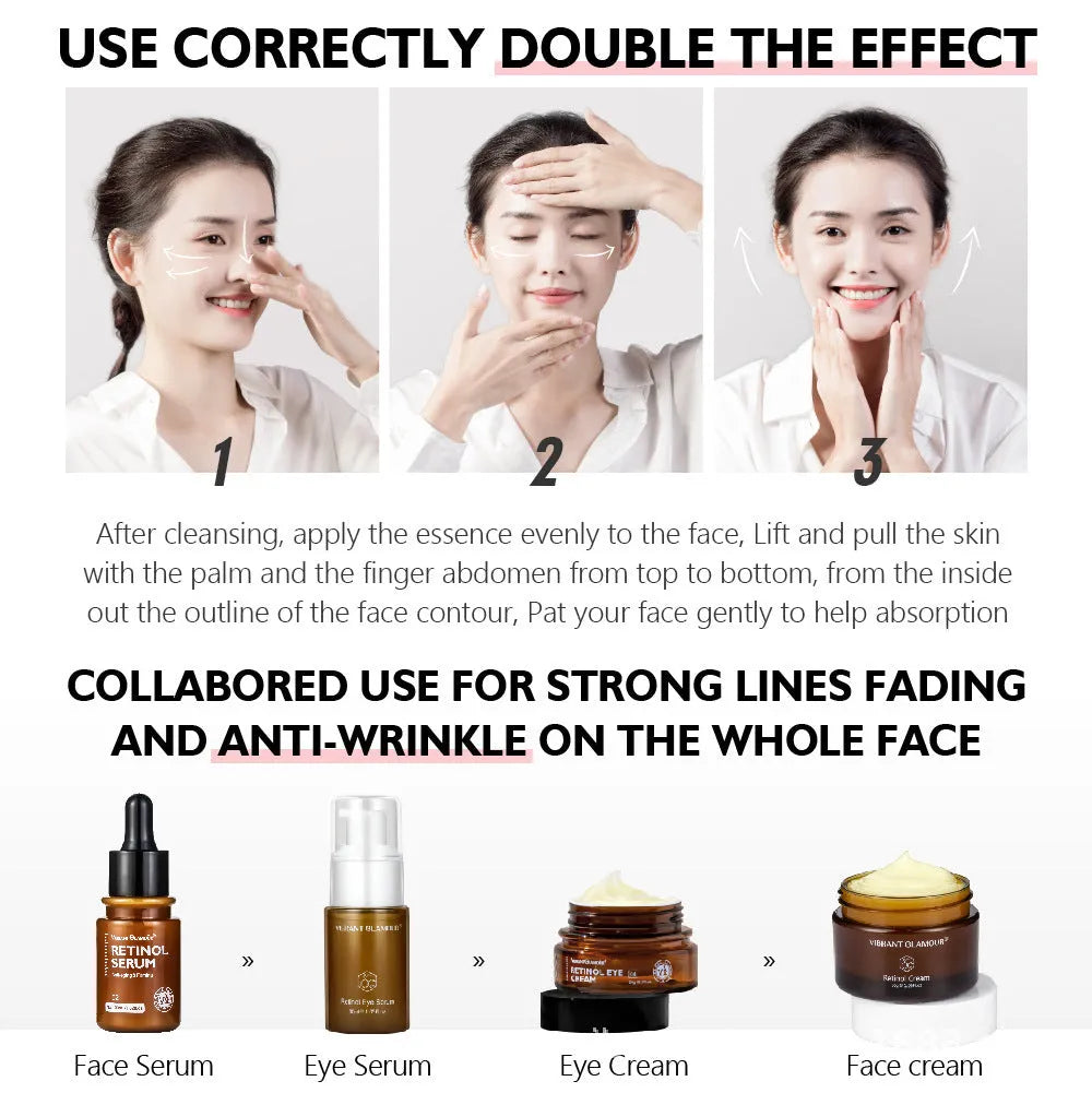 30ml retinol facial serum bottle for dry lines and fine lines reduction