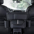 Genuine leather car seat hanging tissue box organiser between front seats