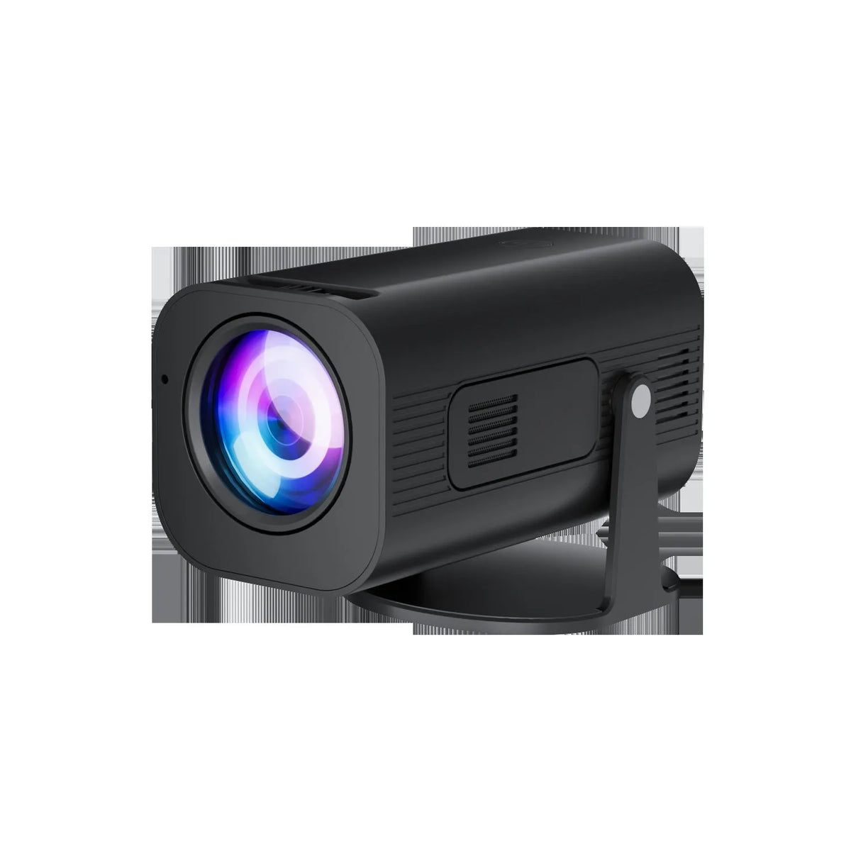 P330 portable mini projector in black and white colours with remote control and international plugs