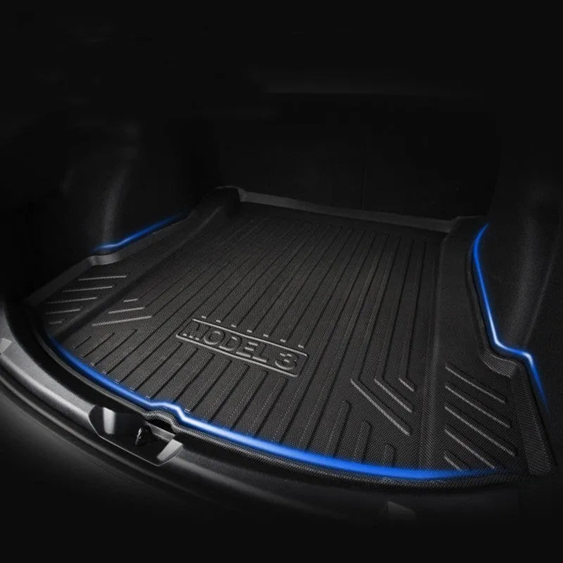 Rubber floor mats for Tesla cars with TPE footrest style for Model 3, Y, S and X vehicles