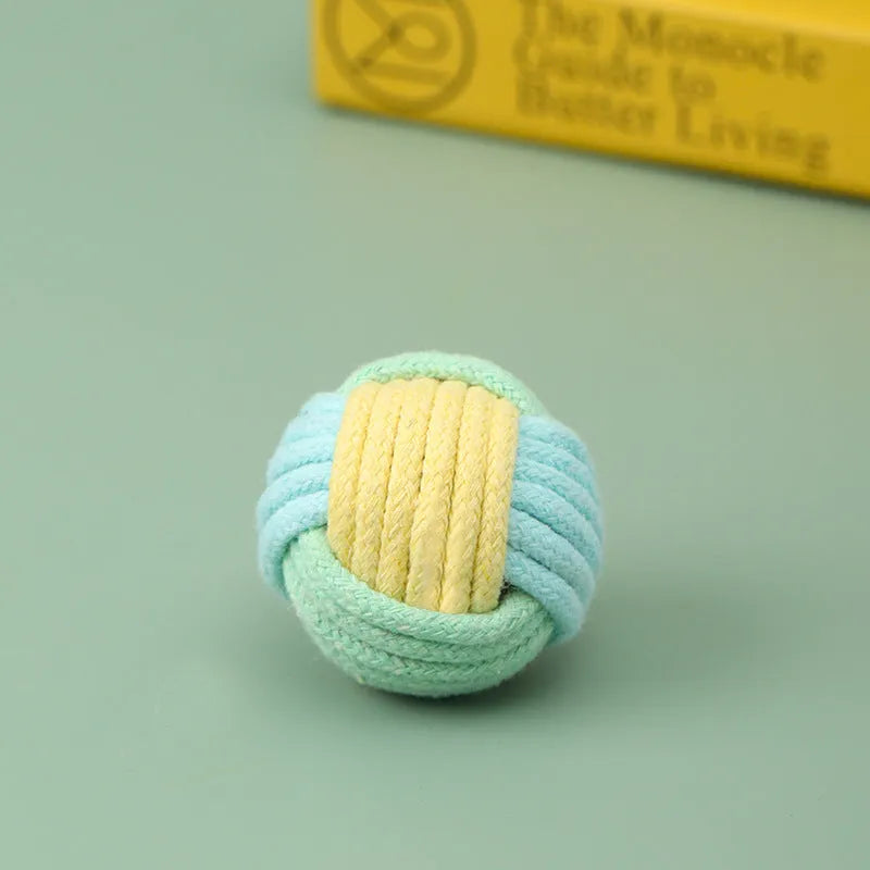 Handmade blue powder cat hair ball plush cotton toy measuring 5cm diameter