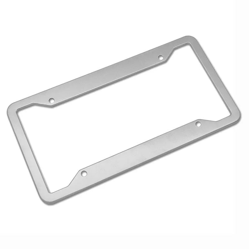 Aluminium alloy stainless steel licence plate frame in four colour finishes