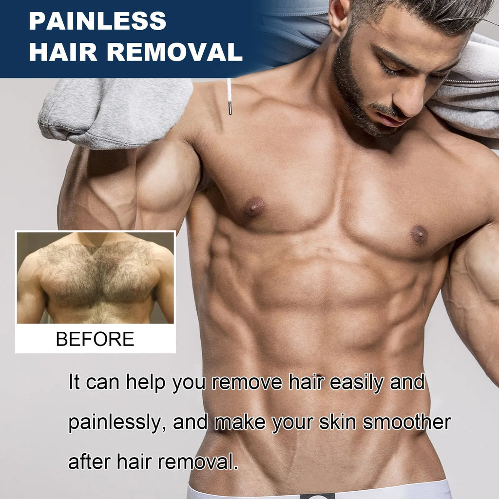 100ml tube of men's mild hair removal cream for multiple body areas