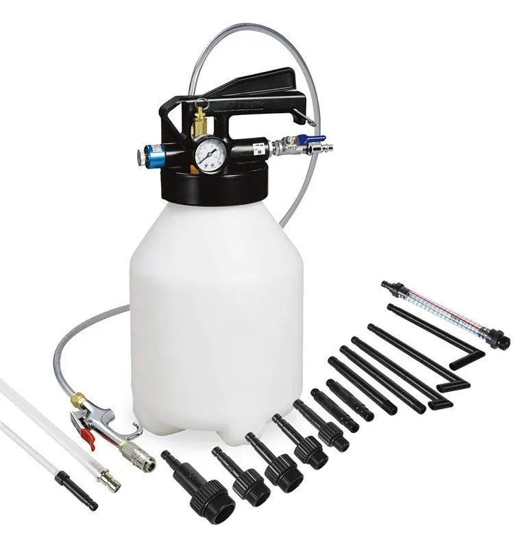 Pneumatic automatic transmission oil changer with 220W power rating and choice of 6L or 10L tank capacity