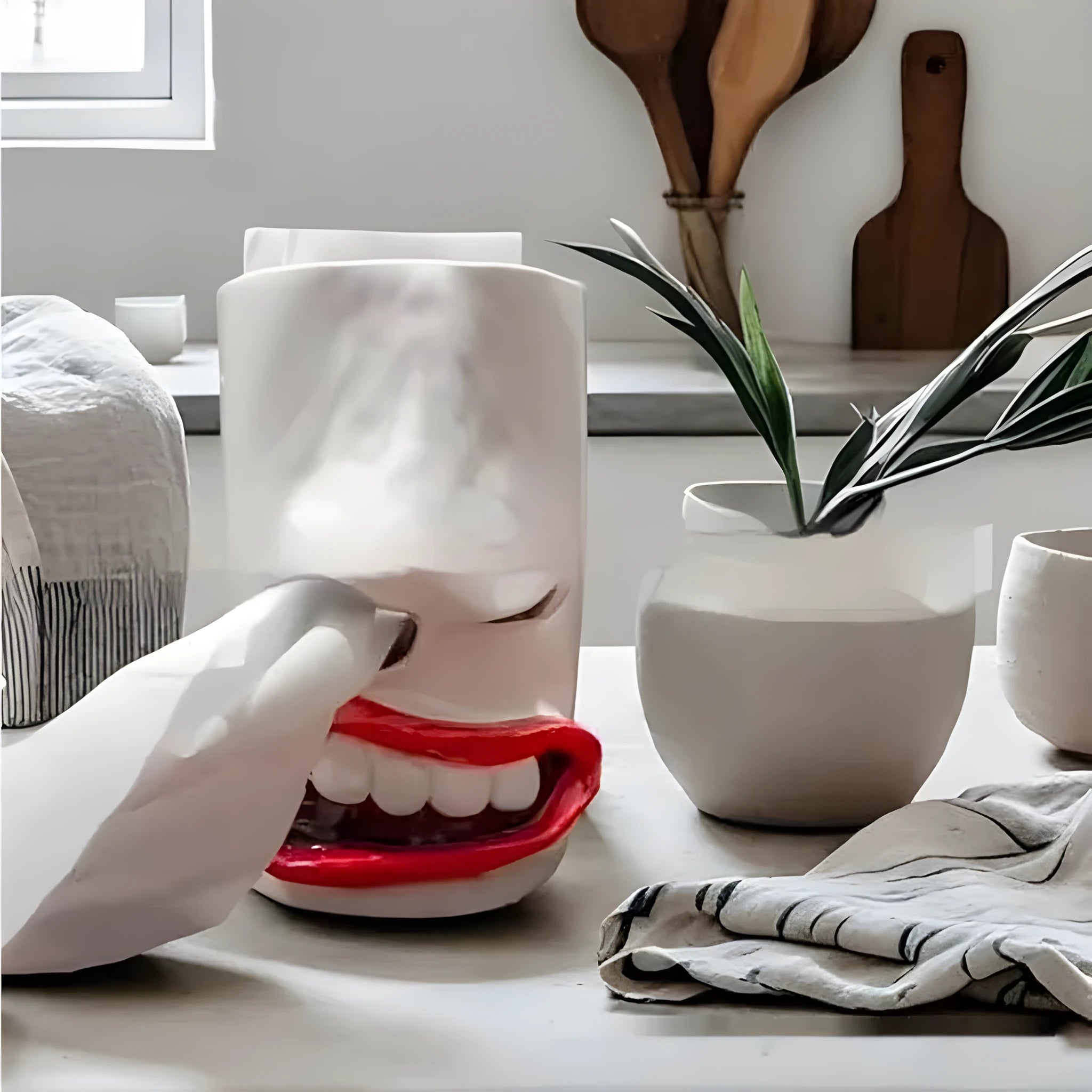 Resin tissue box cover ornament in American style with funny tissue holder design
