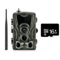 Outdoor waterproof surveillance camera in camouflage design with wide-angle lens on ABS housing.