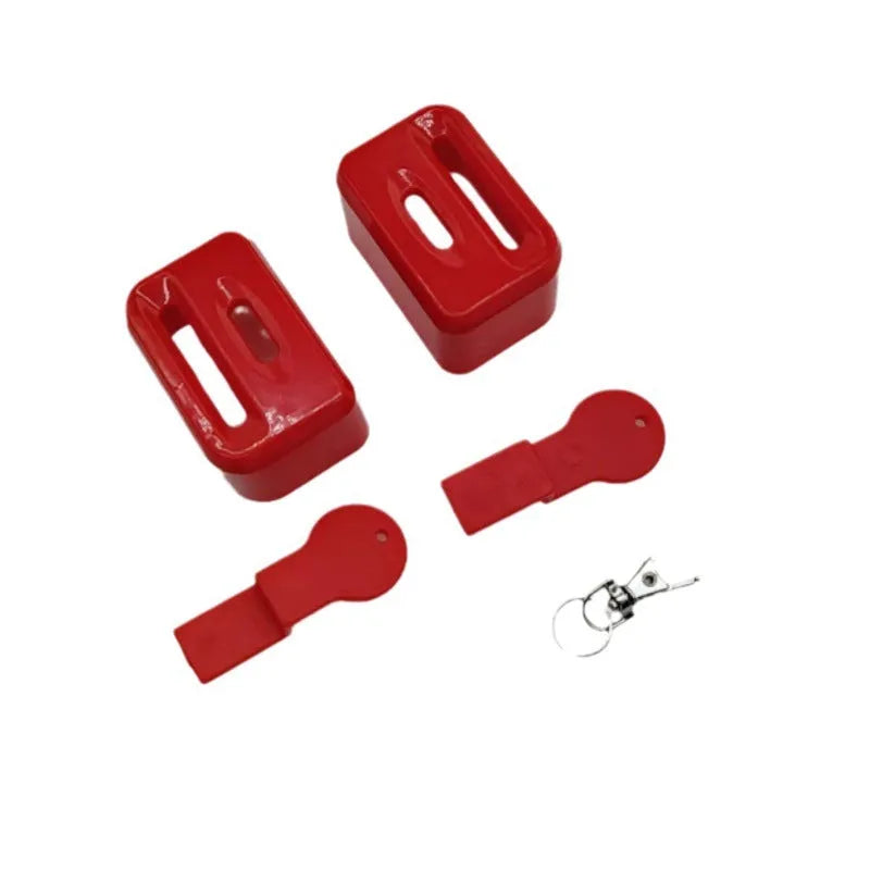 Black and red ABS plastic seat belt lock catch clamp holder for car safety