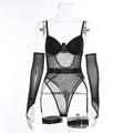 Women's see-through mesh jumpsuit in red colour showing sukumizu style and lightweight construction