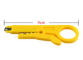 Yellow mini portable wire stripper tool for 0.6mm diameter cables
