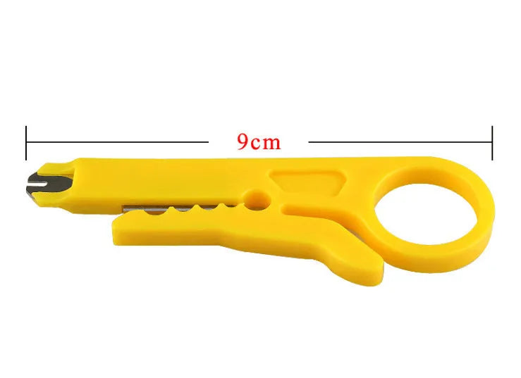 Yellow mini portable wire stripper tool for 0.6mm diameter cables