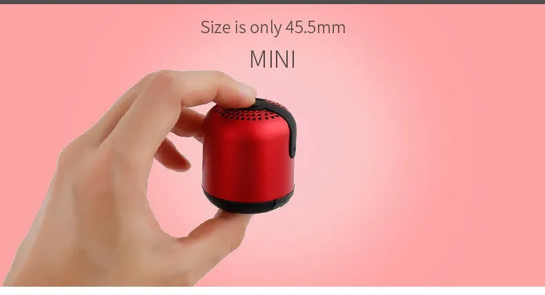 Hieha XQ11 cylindrical metal Bluetooth speaker in black, gold, pink, red or silver colour