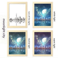 USB-powered LED luminous picture frame night lamp with modern landscape artwork on a plastic frame.