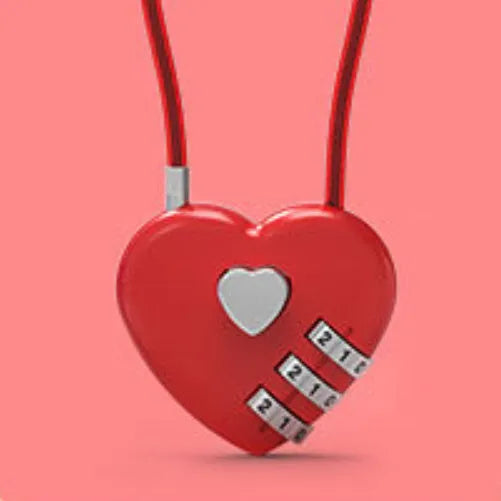 Peach Heart Long Wire Rope Love Lock in multiple colours with adjustable steel cable for bicycle helmet security