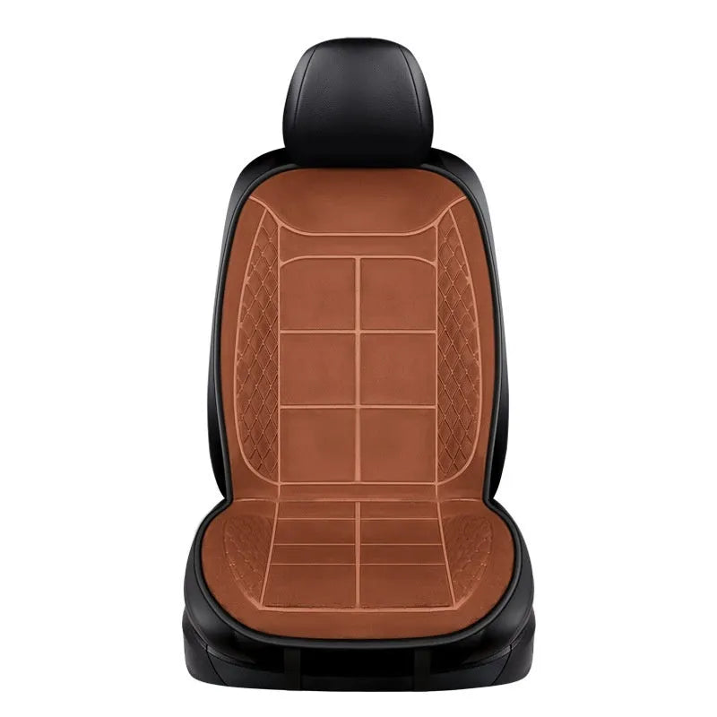 Automotive heating cushion in beige, black or coffee colours for single, double or rear car seats