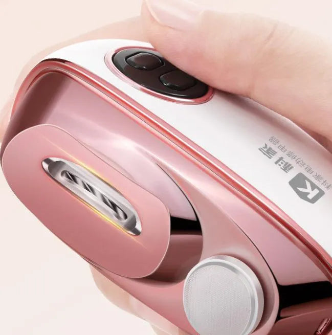Blue electric nail clipper and polisher two-in-one grooming tool with Type-C charging port