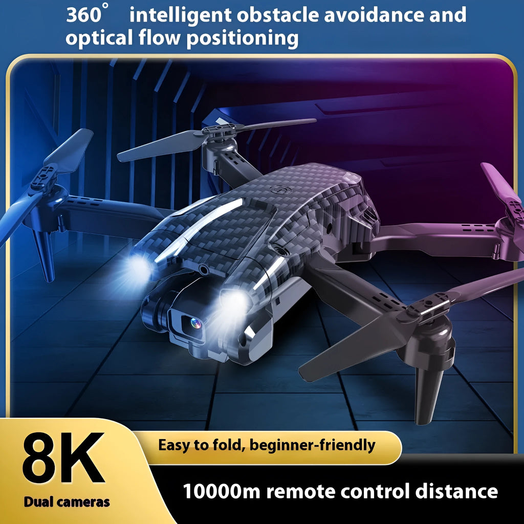 S138 professional UAV drone with folding carbon fibre design showing obstacle avoidance sensors and camera mounting