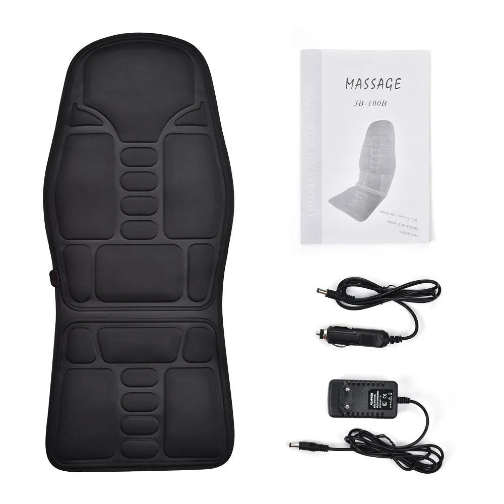 Black electric cervical massager with wireless remote control showing three speed settings and Bluetooth connectivity