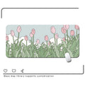 Large rubber desk mat for computer workstation with keyboard and mouse space
