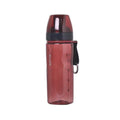 Chinese style portable water cup with tea compartment in blue, red, black, and grey colours