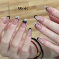 Girls fake nails set with 500 press-on nails, glue, and files in assorted colours for children's dress-up play