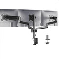 Black three-arm gas spring monitor mounting arm for 13-27 inch computer screens