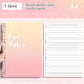 Removable coil gradient notebook in A4 and B5 sizes with PP cover in multiple colours