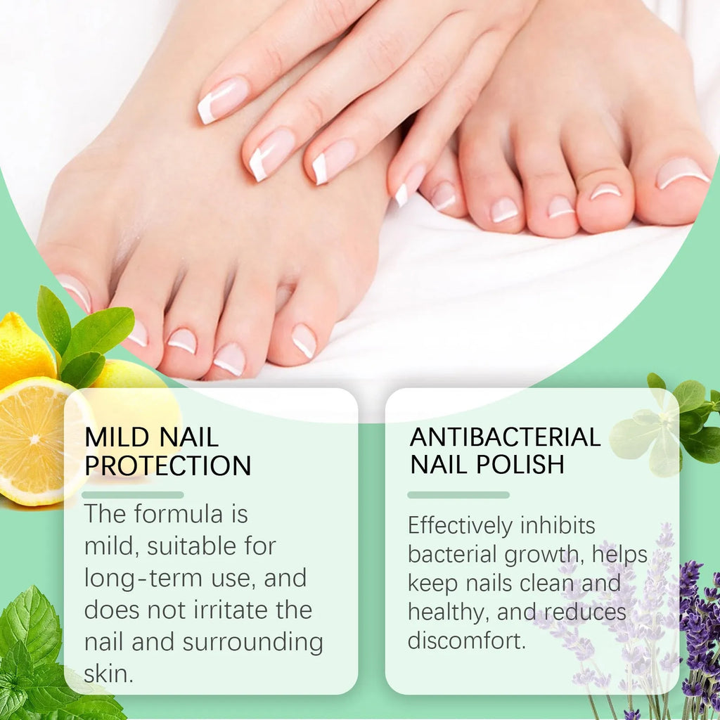 30ml nail nursing solution bottle with integrated brush applicator for gentle daily cleaning