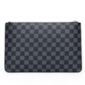 Men's soft PU leather plaid clutch wallet showing card slots and zipper pocket