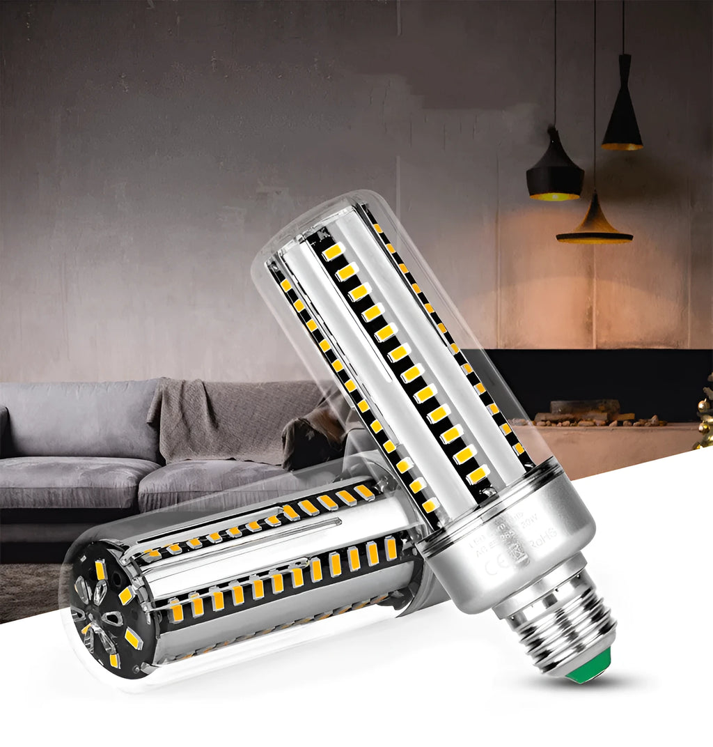 LED corn lamp 25W E27/E26 base 2080lm 360-degree beam, 45mm x 160mm, aluminium heat dissipation