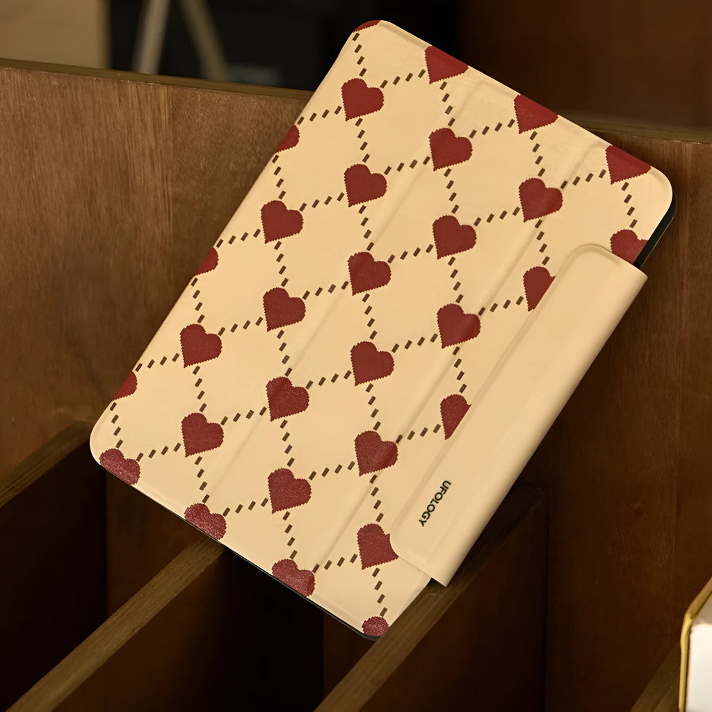 Magnetic suction flat plate protective case for iPad Air 4 and Air 5 tablets in polyurethane